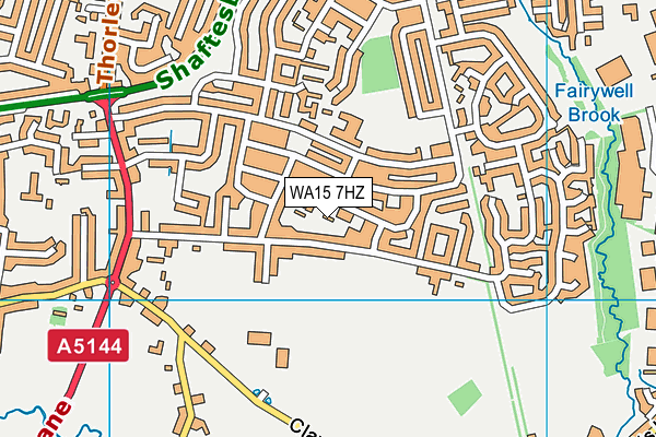 WA15 7HZ map - OS VectorMap District (Ordnance Survey) WA15 7HZ map - OS VectorMap District (Ordnance Survey)