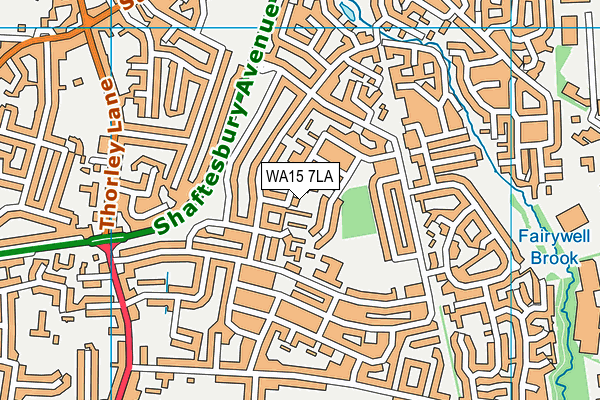 WA15 7LA map - OS VectorMap District (Ordnance Survey) WA15 7LA map - OS VectorMap District (Ordnance Survey)