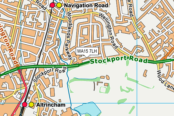 WA15 7LH map - OS VectorMap District (Ordnance Survey) WA15 7LH map - OS VectorMap District (Ordnance Survey)
