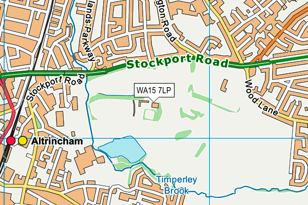 WA15 7LP map - OS VectorMap District (Ordnance Survey)