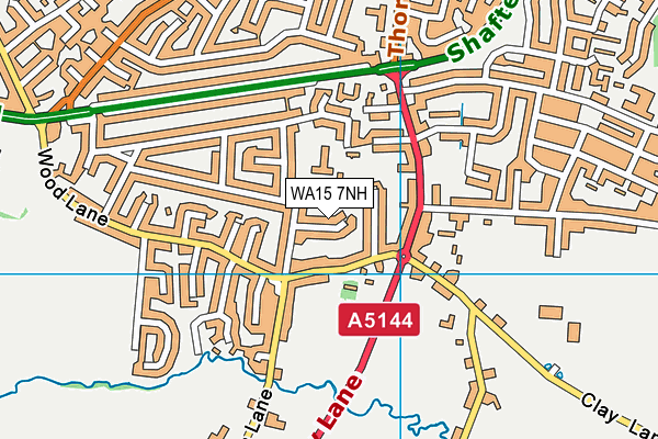 WA15 7NH map - OS VectorMap District (Ordnance Survey)