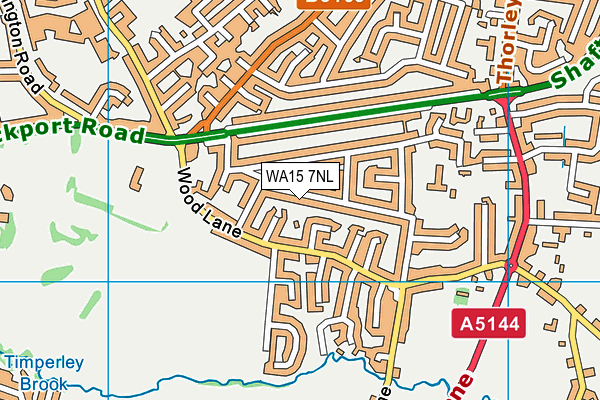 WA15 7NL map - OS VectorMap District (Ordnance Survey)