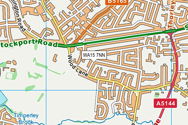 WA15 7NN map - OS VectorMap District (Ordnance Survey) WA15 7NN map - OS VectorMap District (Ordnance Survey)