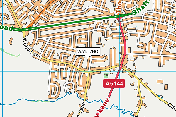 WA15 7NQ map - OS VectorMap District (Ordnance Survey) WA15 7NQ map - OS VectorMap District (Ordnance Survey)