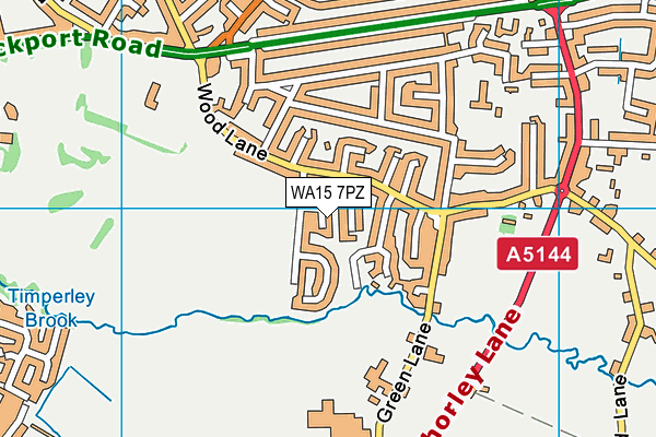 WA15 7PZ map - OS VectorMap District (Ordnance Survey) WA15 7PZ map - OS VectorMap District (Ordnance Survey)