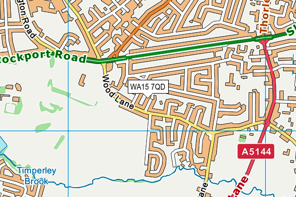 WA15 7QD map - OS VectorMap District (Ordnance Survey) WA15 7QD map - OS VectorMap District (Ordnance Survey)