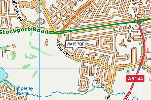 WA15 7QF map - OS VectorMap District (Ordnance Survey) WA15 7QF map - OS VectorMap District (Ordnance Survey)