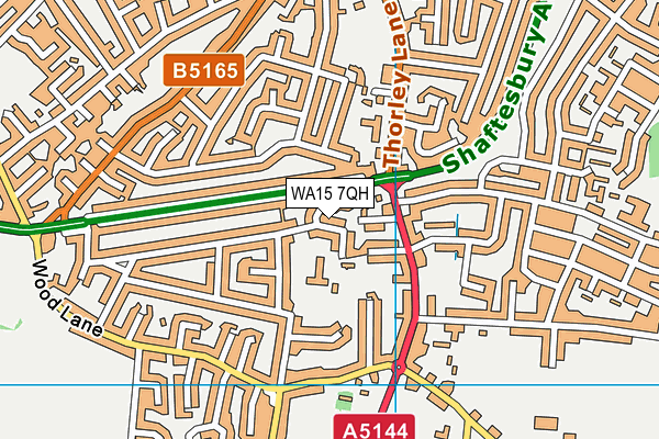 WA15 7QH map - OS VectorMap District (Ordnance Survey) WA15 7QH map - OS VectorMap District (Ordnance Survey)