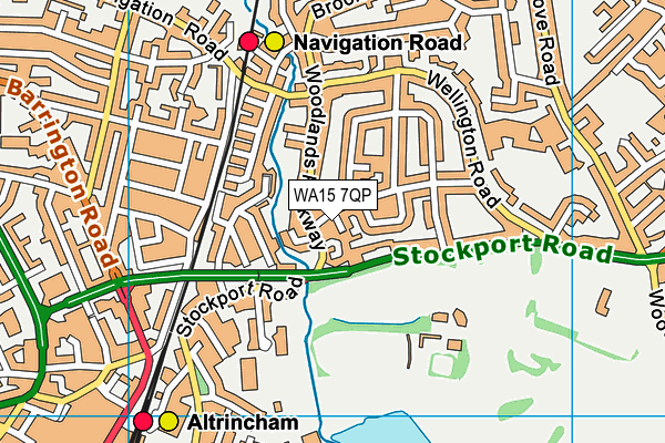 WA15 7QP map - OS VectorMap District (Ordnance Survey) WA15 7QP map - OS VectorMap District (Ordnance Survey)
