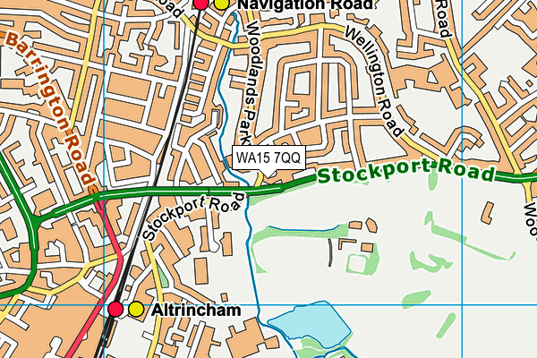 WA15 7QQ map - OS VectorMap District (Ordnance Survey) WA15 7QQ map - OS VectorMap District (Ordnance Survey)