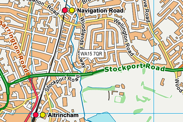 WA15 7QR map - OS VectorMap District (Ordnance Survey)