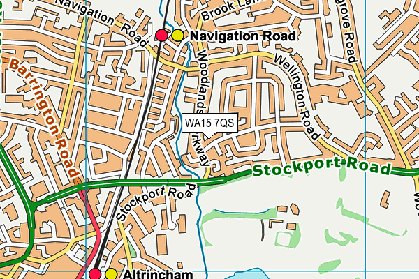 WA15 7QS map - OS VectorMap District (Ordnance Survey) WA15 7QS map - OS VectorMap District (Ordnance Survey)