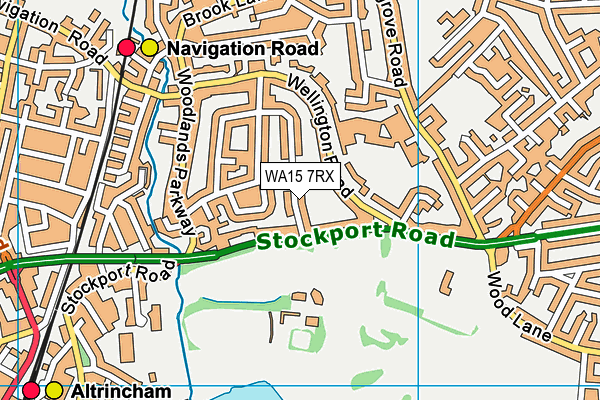 WA15 7RX map - OS VectorMap District (Ordnance Survey) WA15 7RX map - OS VectorMap District (Ordnance Survey)