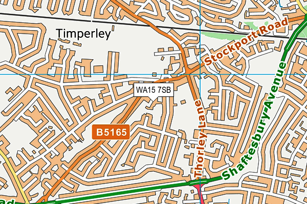 WA15 7SB map - OS VectorMap District (Ordnance Survey) WA15 7SB map - OS VectorMap District (Ordnance Survey)