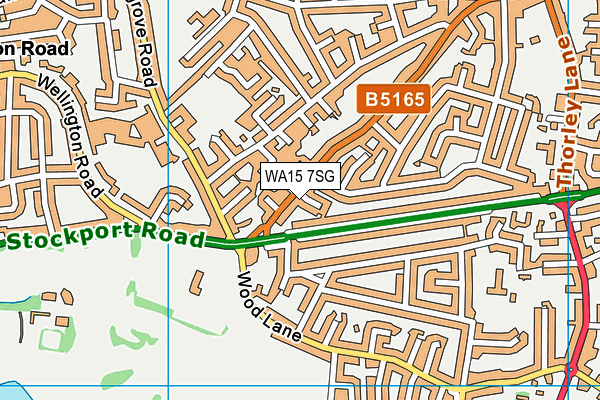 WA15 7SG map - OS VectorMap District (Ordnance Survey) WA15 7SG map - OS VectorMap District (Ordnance Survey)