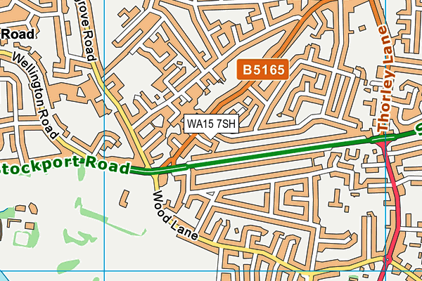 WA15 7SH map - OS VectorMap District (Ordnance Survey) WA15 7SH map - OS VectorMap District (Ordnance Survey)