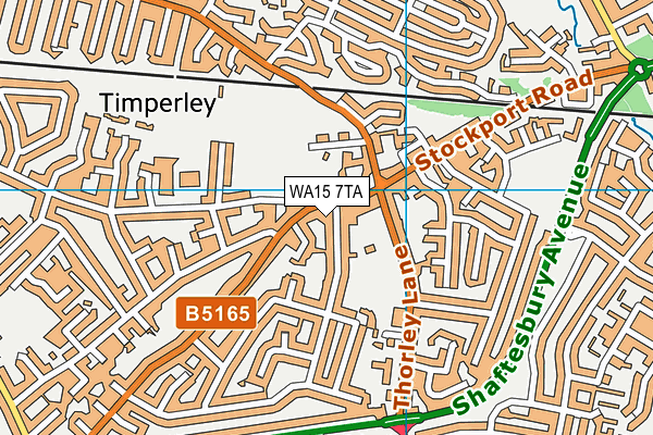 WA15 7TA map - OS VectorMap District (Ordnance Survey) WA15 7TA map - OS VectorMap District (Ordnance Survey)