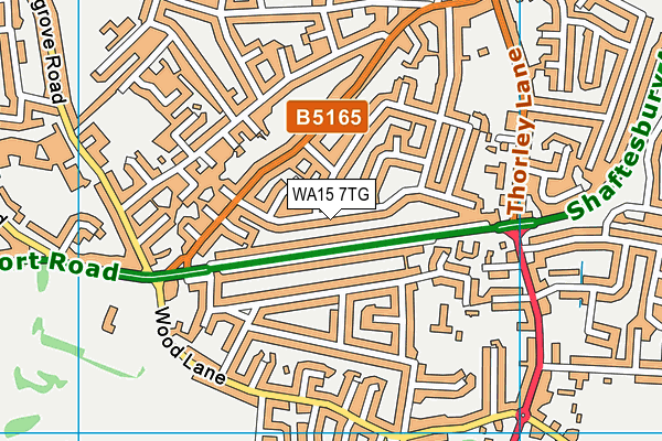 WA15 7TG map - OS VectorMap District (Ordnance Survey) WA15 7TG map - OS VectorMap District (Ordnance Survey)
