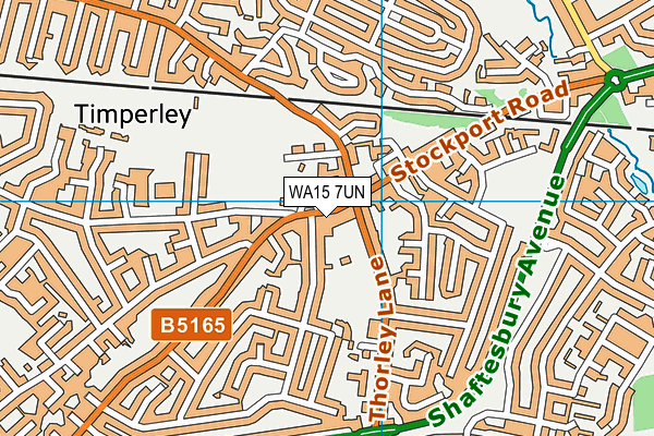 WA15 7UN map - OS VectorMap District (Ordnance Survey) WA15 7UN map - OS VectorMap District (Ordnance Survey)