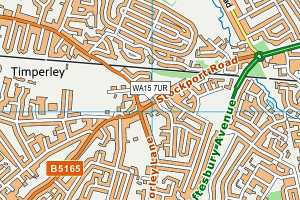 WA15 7UR map - OS VectorMap District (Ordnance Survey) WA15 7UR map - OS VectorMap District (Ordnance Survey)
