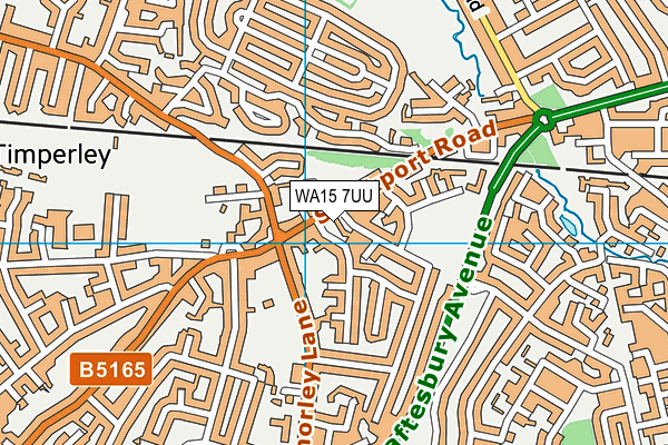 WA15 7UU map - OS VectorMap District (Ordnance Survey) WA15 7UU map - OS VectorMap District (Ordnance Survey)