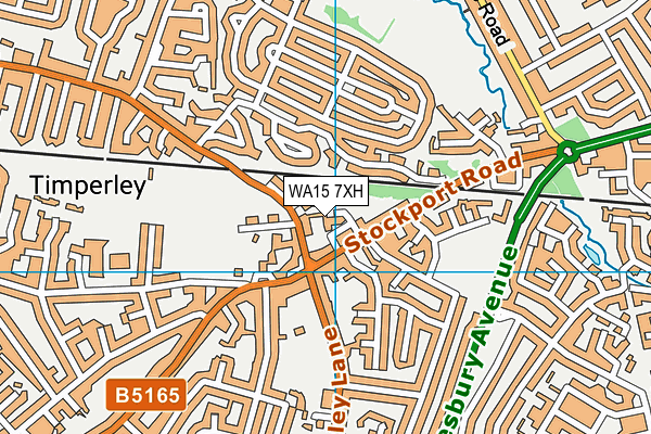WA15 7XH map - OS VectorMap District (Ordnance Survey) WA15 7XH map - OS VectorMap District (Ordnance Survey)