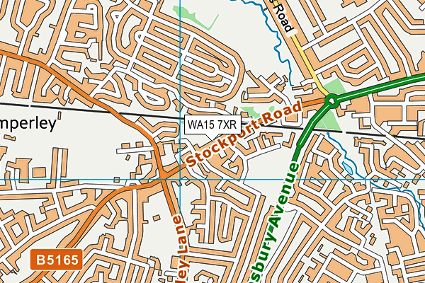 WA15 7XR map - OS VectorMap District (Ordnance Survey) WA15 7XR map - OS VectorMap District (Ordnance Survey)