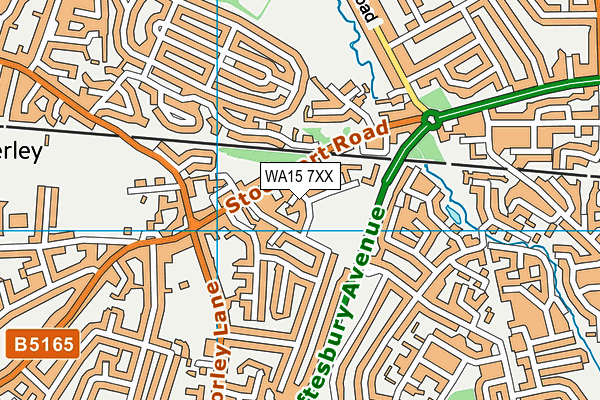 WA15 7XX map - OS VectorMap District (Ordnance Survey) WA15 7XX map - OS VectorMap District (Ordnance Survey)