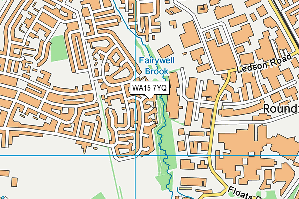 WA15 7YQ map - OS VectorMap District (Ordnance Survey) WA15 7YQ map - OS VectorMap District (Ordnance Survey)