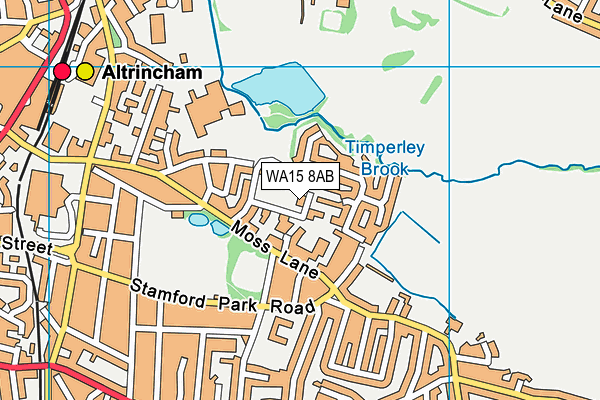 WA15 8AB map - OS VectorMap District (Ordnance Survey) WA15 8AB map - OS VectorMap District (Ordnance Survey)