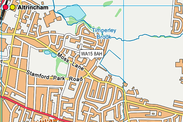 WA15 8AH map - OS VectorMap District (Ordnance Survey) WA15 8AH map - OS VectorMap District (Ordnance Survey)