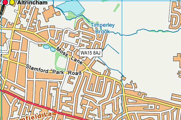 WA15 8AJ map - OS VectorMap District (Ordnance Survey) WA15 8AJ map - OS VectorMap District (Ordnance Survey)