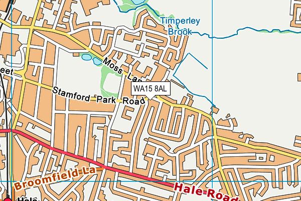 WA15 8AL map - OS VectorMap District (Ordnance Survey) WA15 8AL map - OS VectorMap District (Ordnance Survey)