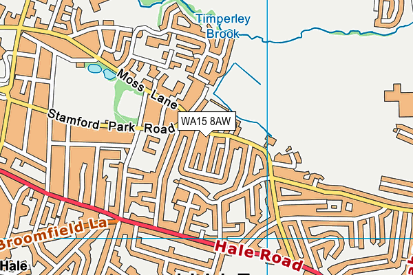 WA15 8AW map - OS VectorMap District (Ordnance Survey) WA15 8AW map - OS VectorMap District (Ordnance Survey)