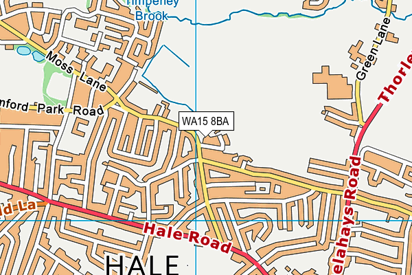 WA15 8BA map - OS VectorMap District (Ordnance Survey) WA15 8BA map - OS VectorMap District (Ordnance Survey)
