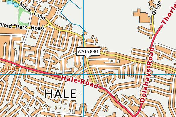 WA15 8BG map - OS VectorMap District (Ordnance Survey) WA15 8BG map - OS VectorMap District (Ordnance Survey)