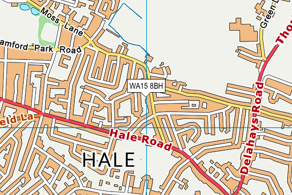WA15 8BH map - OS VectorMap District (Ordnance Survey) WA15 8BH map - OS VectorMap District (Ordnance Survey)