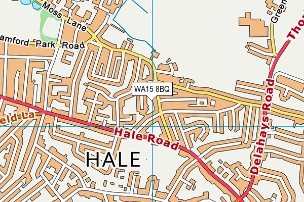 WA15 8BQ map - OS VectorMap District (Ordnance Survey) WA15 8BQ map - OS VectorMap District (Ordnance Survey)