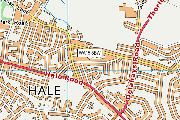 WA15 8BW map - OS VectorMap District (Ordnance Survey) WA15 8BW map - OS VectorMap District (Ordnance Survey)