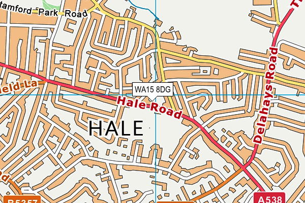 WA15 8DG map - OS VectorMap District (Ordnance Survey) WA15 8DG map - OS VectorMap District (Ordnance Survey)
