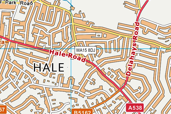 WA15 8DJ map - OS VectorMap District (Ordnance Survey) WA15 8DJ map - OS VectorMap District (Ordnance Survey)