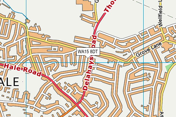 WA15 8DT map - OS VectorMap District (Ordnance Survey) WA15 8DT map - OS VectorMap District (Ordnance Survey)