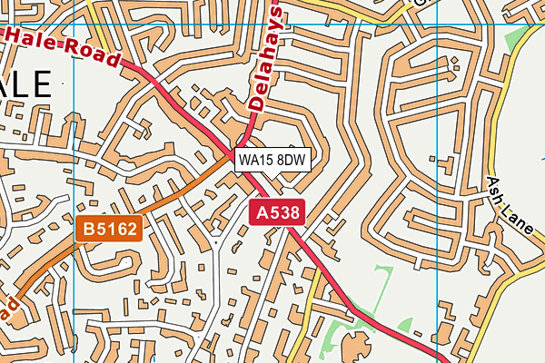 WA15 8DW map - OS VectorMap District (Ordnance Survey) WA15 8DW map - OS VectorMap District (Ordnance Survey)