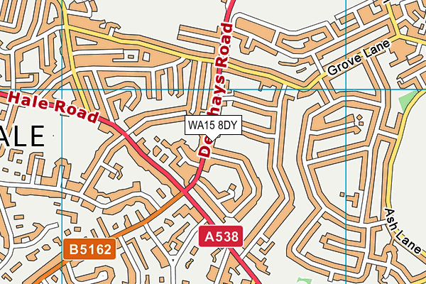 WA15 8DY map - OS VectorMap District (Ordnance Survey) WA15 8DY map - OS VectorMap District (Ordnance Survey)