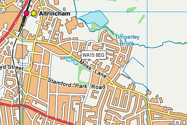 WA15 8EG map - OS VectorMap District (Ordnance Survey) WA15 8EG map - OS VectorMap District (Ordnance Survey)