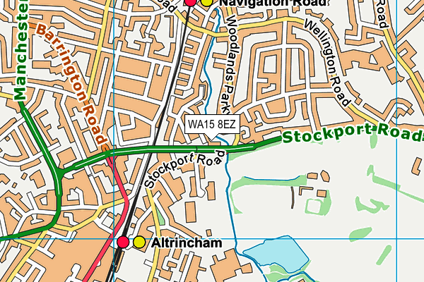WA15 8EZ map - OS VectorMap District (Ordnance Survey) WA15 8EZ map - OS VectorMap District (Ordnance Survey)