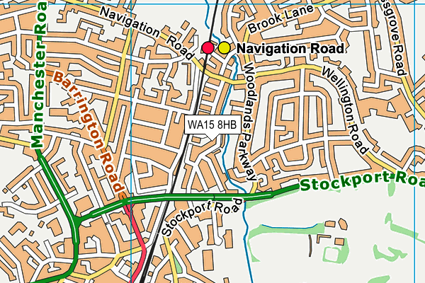 WA15 8HB map - OS VectorMap District (Ordnance Survey) WA15 8HB map - OS VectorMap District (Ordnance Survey)