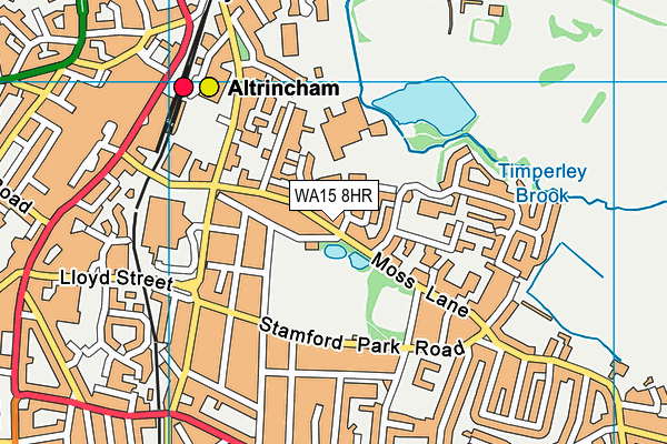 WA15 8HR map - OS VectorMap District (Ordnance Survey) WA15 8HR map - OS VectorMap District (Ordnance Survey)