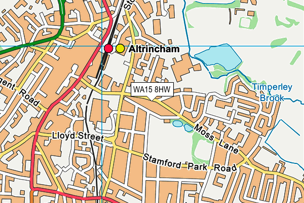 WA15 8HW map - OS VectorMap District (Ordnance Survey) WA15 8HW map - OS VectorMap District (Ordnance Survey)