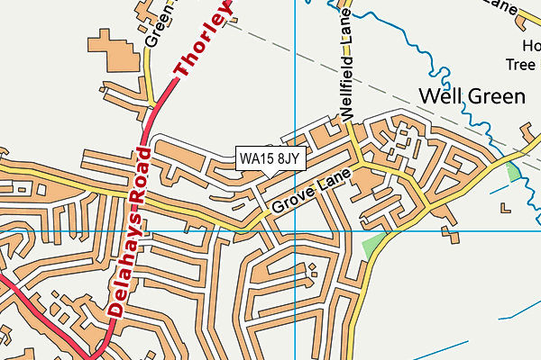 WA15 8JY map - OS VectorMap District (Ordnance Survey) WA15 8JY map - OS VectorMap District (Ordnance Survey)